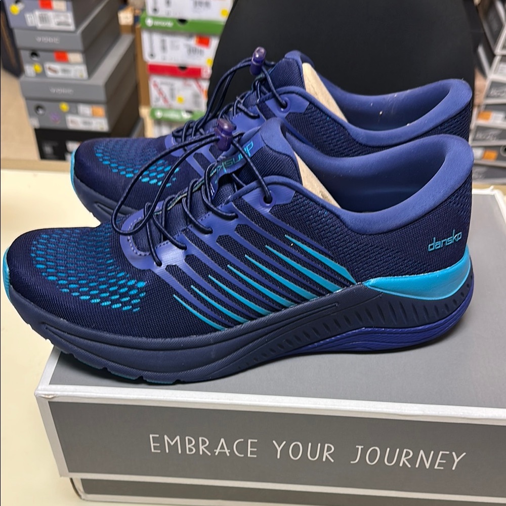 Dansko Penni Indigo Athletic Shoes with Breathable Mesh and Padded Heel